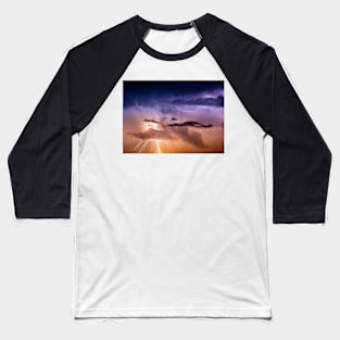 Cloudscape with thunder bolt Baseball T-Shirt